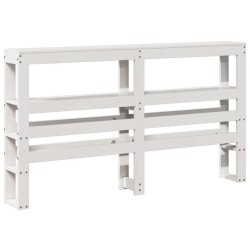 Tête de lit avec étagères blanc 120 cm bois massif de pin 627650627650