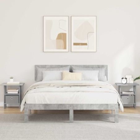 Table de chevet avec tiroir 2 pcs Gris béton 41 x 40 x 45 cm 627653627653