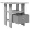 Table de chevet avec tiroir 2 pcs Gris béton 41 x 40 x 45 cm 627653627653