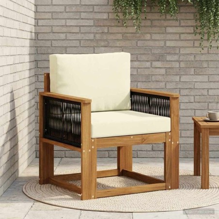 Sofa de milieu extérieur Bois d'Acacia Massif Naturel 627654627654