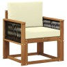 Sofa de milieu extérieur Bois d'Acacia Massif Naturel 627654627654