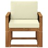 Sofa de milieu extérieur Bois d'Acacia Massif Naturel 627654627654