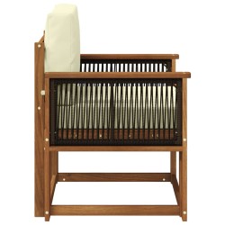 Sofa de milieu extérieur Bois d'Acacia Massif Naturel 627654627654
