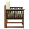 Sofa de milieu extérieur Bois d'Acacia Massif Naturel 627654627654