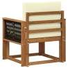Sofa de milieu extérieur Bois d'Acacia Massif Naturel 627654627654
