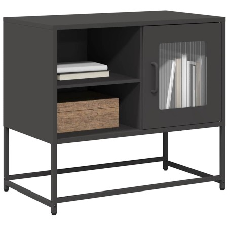 Meuble TV noir 68x39x60,5 cm acier 627655627655