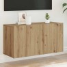 Meuble TV mural chêne artisanal 80x30x41 cm 627656627656