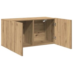 Meuble TV mural chêne artisanal 80x30x41 cm 627656627656