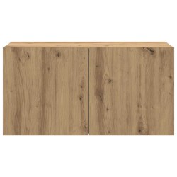 Meuble TV mural chêne artisanal 80x30x41 cm 627656627656