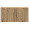 Meuble TV mural chêne artisanal 80x30x41 cm 627656627656