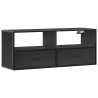 Meuble TV noir 100x31x39,5 cm bois d'ingénierie et métal 627658627658