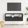 Meuble TV noir 100x31x39,5 cm bois d'ingénierie et métal 627658627658
