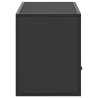 Meuble TV noir 100x31x39,5 cm bois d'ingénierie et métal 627658627658