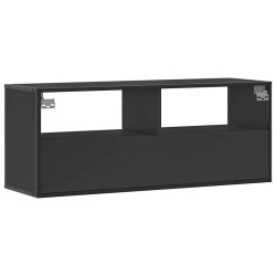 Meuble TV noir 100x31x39,5 cm bois d'ingénierie et métal 627658627658