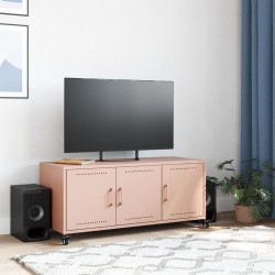 Meuble TV rose 100,5x39x43,5 cm acier 627659627659