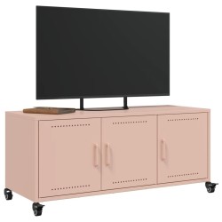 Meuble TV rose 100,5x39x43,5 cm acier 627659627659