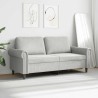 Canapé à 2 places Gris clair 140 cm Velours 627664627664