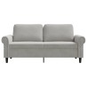 Canapé à 2 places Gris clair 140 cm Velours 627664627664