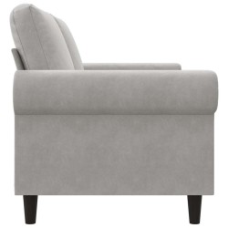 Canapé à 2 places Gris clair 140 cm Velours 627664627664