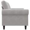 Canapé à 2 places Gris clair 140 cm Velours 627664627664