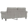 Canapé à 2 places Gris clair 140 cm Velours 627664627664