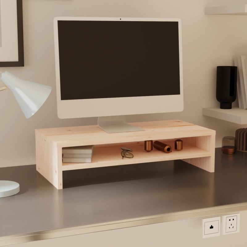 Support de moniteur 50x24x13 cm Bois de pin solide 627665627665