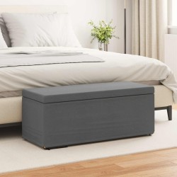 Tabouret Gris foncé 101 x 41 x 40 cm Tissu et bois stratifié 627667627667