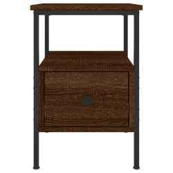 Table de chevet chêne marron 34x36x50 cm bois d'ingénierie 627668627668
