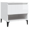 Table d'appoint Blanc brillant 50x46x50 cm Bois d'ingénierie 627670627670