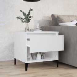 Table d'appoint Blanc brillant 50x46x50 cm Bois d'ingénierie 627670627670