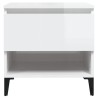 Table d'appoint Blanc brillant 50x46x50 cm Bois d'ingénierie 627670627670