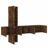 Unités murales TV 5 pcs chêne fumé bois d'ingénierie 627671627671
