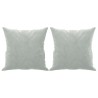 Canapé 2 places avec oreillers gris clair 140 cm velours 627672627672