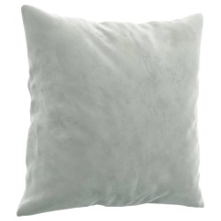 Canapé 2 places avec oreillers gris clair 140 cm velours 627672627672