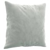 Canapé 2 places avec oreillers gris clair 140 cm velours 627672627672