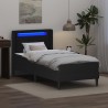Cadre de lit avec matelas Noir 90 x 200 cm Simili cuir 627673627673