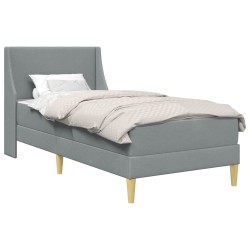Cadre de lit avec matelas Gris clair 100 x 200 cm Polyester 627674627674