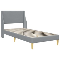 Cadre de lit avec matelas Gris clair 100 x 200 cm Polyester 627674627674