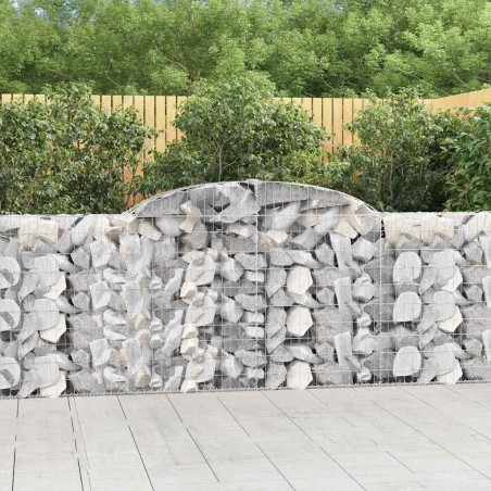 Paniers à gabions arqués 5 pcs 300x30x100/120 cm fer galvanisé 627675627675