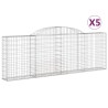 Paniers à gabions arqués 5 pcs 300x30x100/120 cm fer galvanisé 627675627675