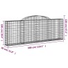 Paniers à gabions arqués 5 pcs 300x30x100/120 cm fer galvanisé 627675627675