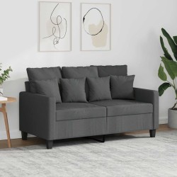 Canapé à 2 places Gris foncé 120 cm Tissu 627677627677