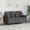 Canapé à 2 places Gris foncé 120 cm Tissu 627677627677