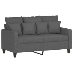 Canapé à 2 places Gris foncé 120 cm Tissu 627677627677