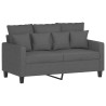 Canapé à 2 places Gris foncé 120 cm Tissu 627677627677