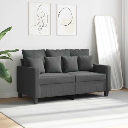 Canapé à 2 places Gris foncé 120 cm Tissu 627677627677