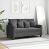 Canapé à 2 places Gris foncé 120 cm Tissu 627677627677