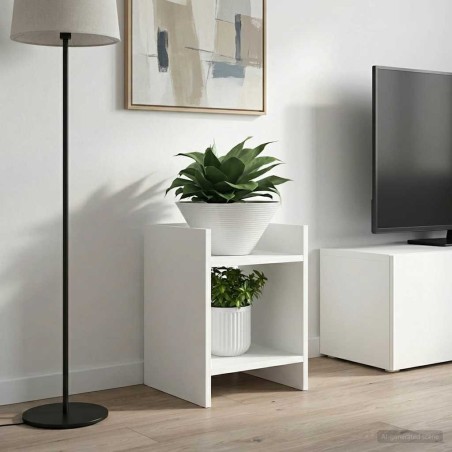 Support de Plante 2 pc Blanc 30 x 30 x 40 cm Bois d’ingénierie 627678627678