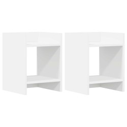 Support de Plante 2 pc Blanc 30 x 30 x 40 cm Bois d’ingénierie 627678627678