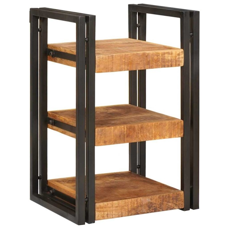 Table de chevet Marron et Noir Bois de mangue massif 627680627680